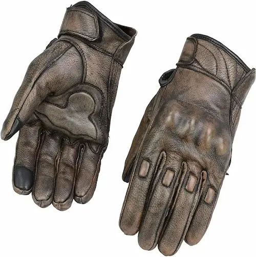Guantes De Cuero Para Moto De Hombres 10