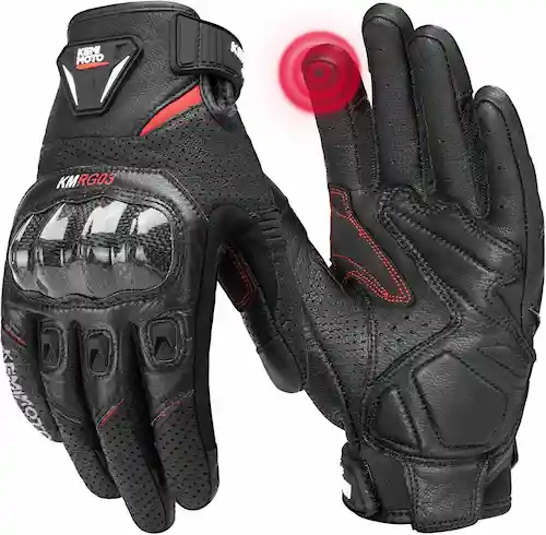 Guantes De Cuero Para Moto De Hombres 9