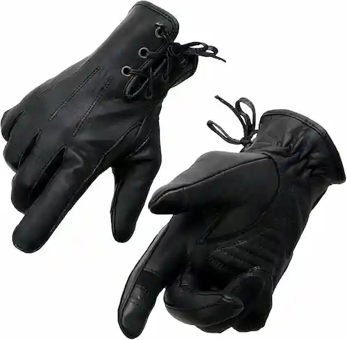 Guantes de cuero para moto de mujer 9