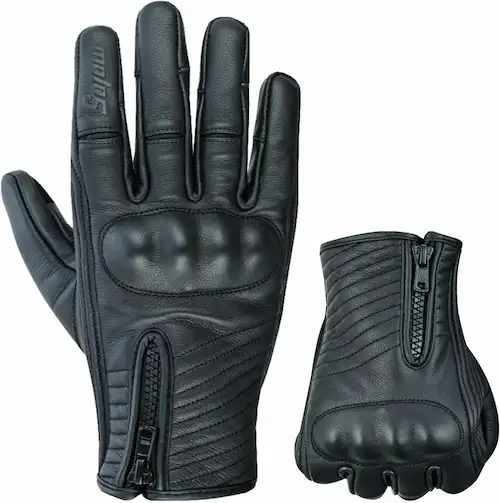 Guantes De Cuero Para Moto De Hombres 4