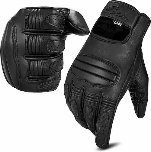 Guantes De Cuero Para Moto De Hombres 6