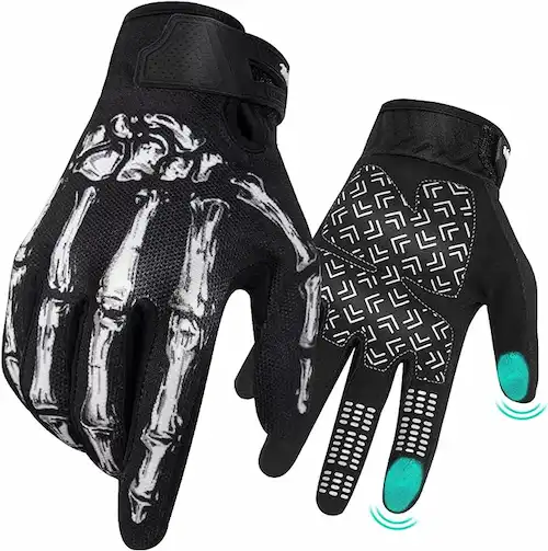 Guantes de esqueleto para moto