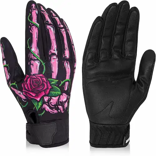 Guantes Para Moto De Rosas Opción 4